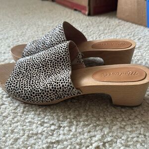 Madewell Calf Hair Mule Clogs.